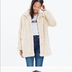 LIKE NEW Madewell faux-fur coat